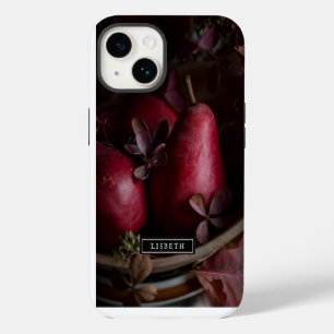 Coque Pour iPhone 14 Élégant coque iphone de poires botaniques foncées