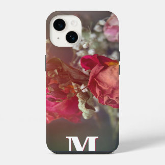 Coque Pour iPhone 14 Élégant Monogramme Fleurs séchées coque iphone per