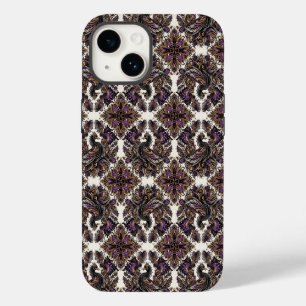 Coque Pour iPhone 14 Élégant violet or Batik corbeau coque iphone