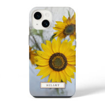 Fleurs de soleil jaunes coque iphone personnalisé