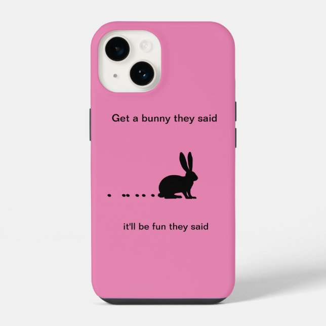 Coque Pour iPhone 14 Funny Bunny Poop Coque-Mate iPhone 14 Coque (Verso)