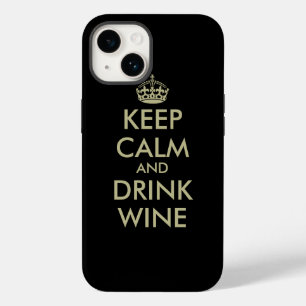 Coque Pour iPhone 14 Gardez votre calme et buvez du vin Coque iPhone 14