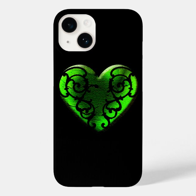 Coque Pour iPhone 14 Goth St. Patrick's Day Green Heart iPhone 6 Coque (Verso)