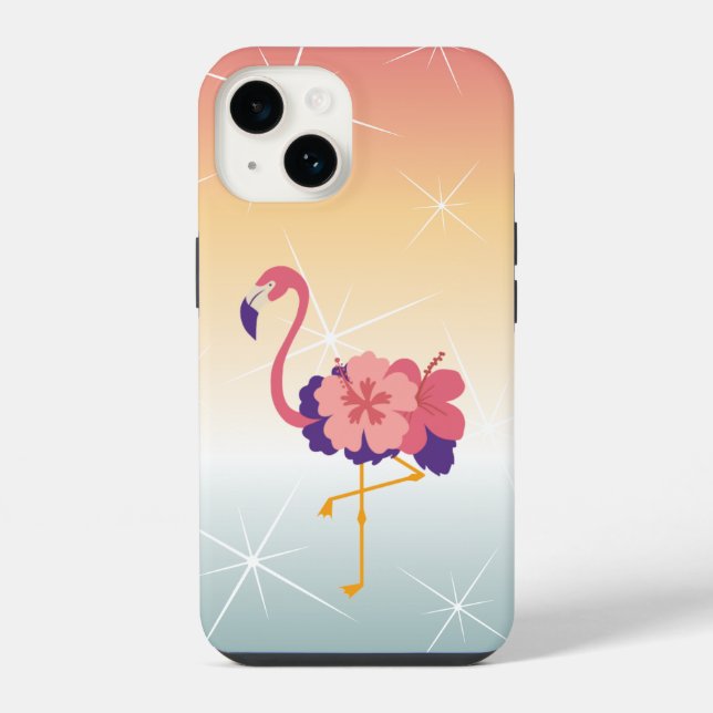 Coque Pour iPhone 14 iPhone / Flamant rose coque ipad Sunset Collection (Verso)