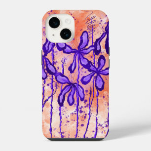 Coque Pour iPhone 14 Lilies encrées Ciel tropical iPhone 14 Coque