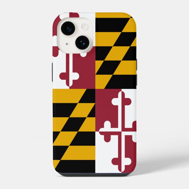 Coque Pour iPhone 14 Maryland Drapeau Mate iPhone 14 Coque (Verso)