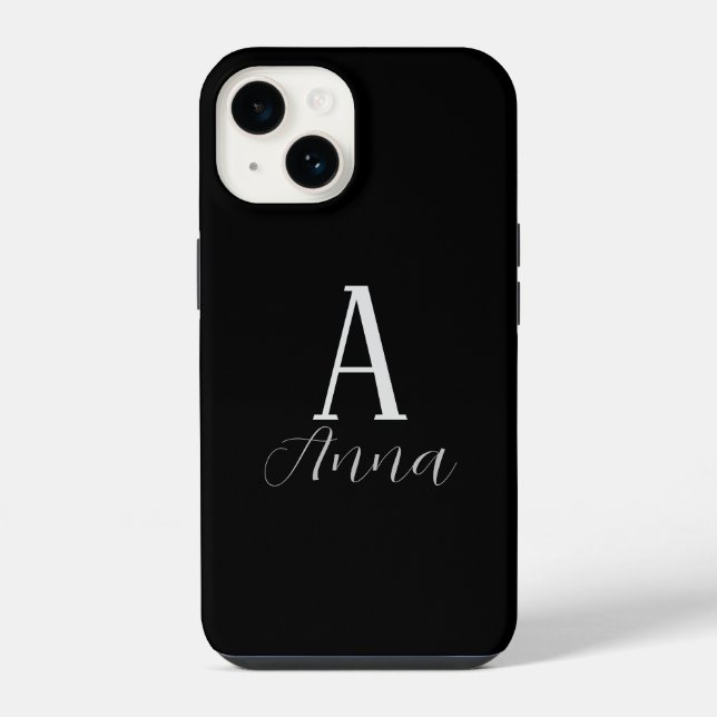 Coque Pour iPhone 14 Monogramme Vibe d'automne Coque-Mate coque iphone (Verso)
