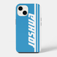 Nom ciel bleu & blanc strié coque iphone sport