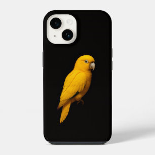 Coque Pour iPhone 14 Perruche dorée Black 4 Luxe Coque iPhone 14 Case-M