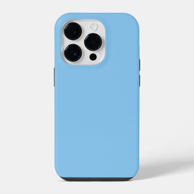 Coque Pour iPhone 14 Plus Bleu Clair Uni, Coque iPhone (Verso)
