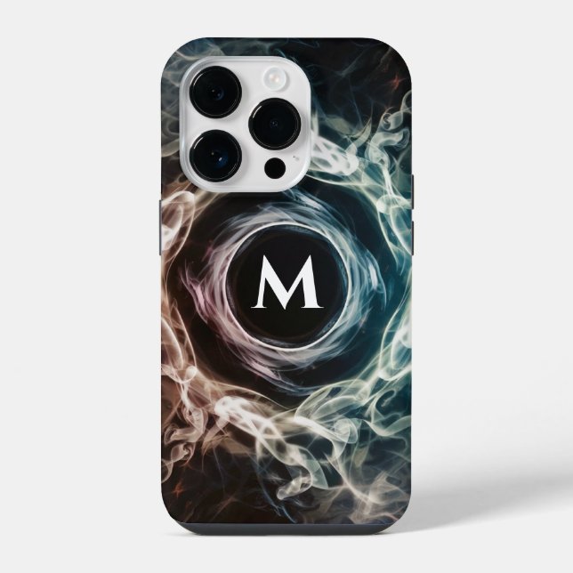 Coque Pour iPhone 14 Plus Coque iphone Monogramme personnalisé avec concepti (Verso)