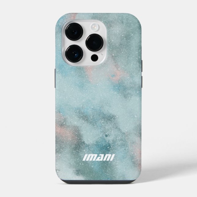 Coque Pour iPhone 14 Plus Girly Galaxy Sci-fi Nom Coque-Mate coque iphone (Verso)