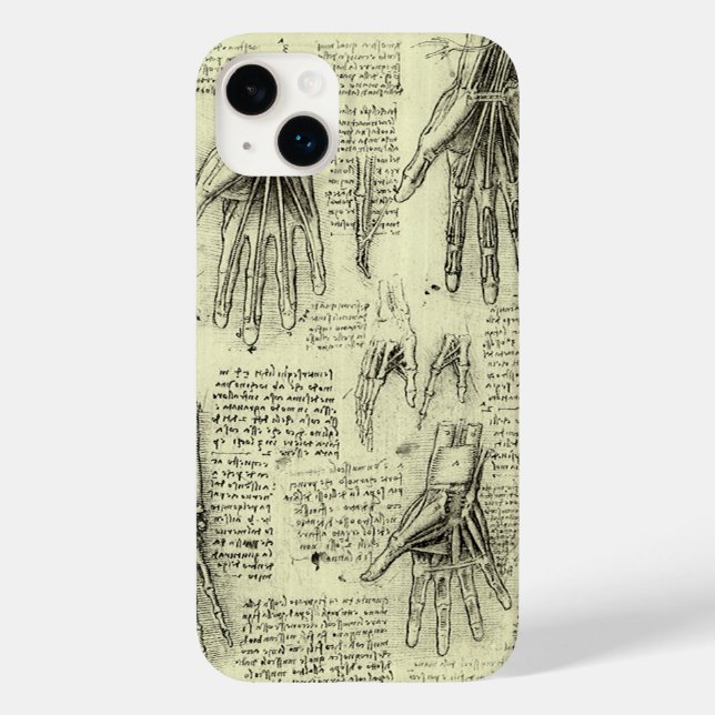 Coque Pour iPhone 14 Plus L'anatomie de la main humaine de Léonard de Vinci (Back)