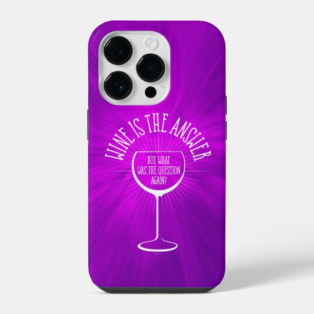 Coque Pour iPhone 14 Plus Le Vin Est La Réponse Coque-Mate coque iphone (Verso)