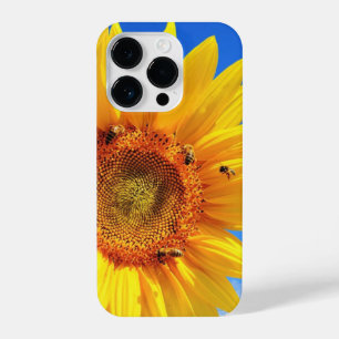 Coque Pour iPhone 14 Plus Tournesol avec abeilles coque iphone