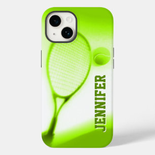 Coque Pour iPhone 14 Tennis ball et raquette sport coque iphone vert