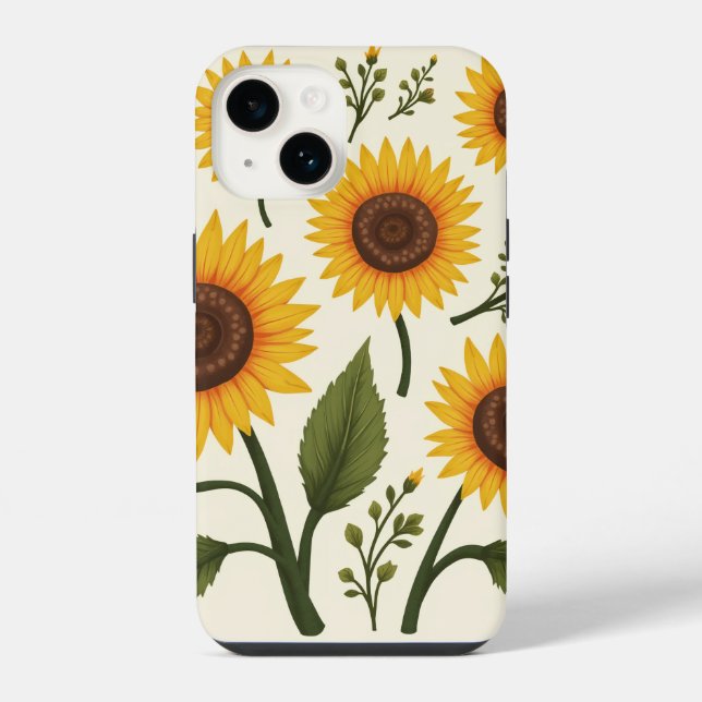 Coque Pour iPhone 14 tournesol iPhone 14 Coque (Verso)