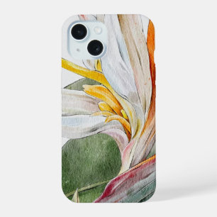 Coque pour iPhone 15 - Aquarelle Fleur Exotique