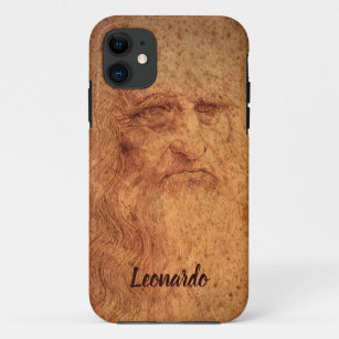 Coque iPhone 11 Autoportrait de Léonard de Vinci, Art Renaissance