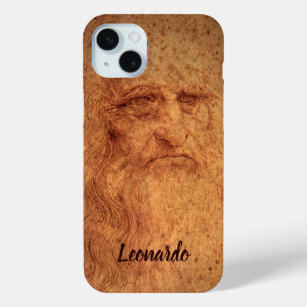 Coque iPhone 15 Mini Autoportrait de Léonard de Vinci, Art Renaissance