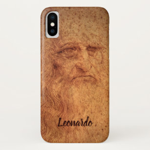 Coque iPhone X Autoportrait de Léonard de Vinci, Art Renaissance