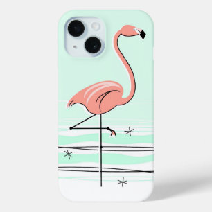 Coque Pour iPhone 15 Flamant rose Ocean Aqua coque iphone