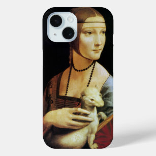 Coque Pour iPhone 15 La Dame de Léonard de Vinci avec une mine