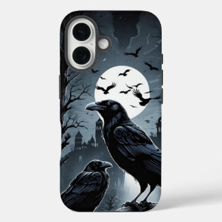 Coque Pour iPhone 16 À minuit Moon Raven Iphone 16 coque