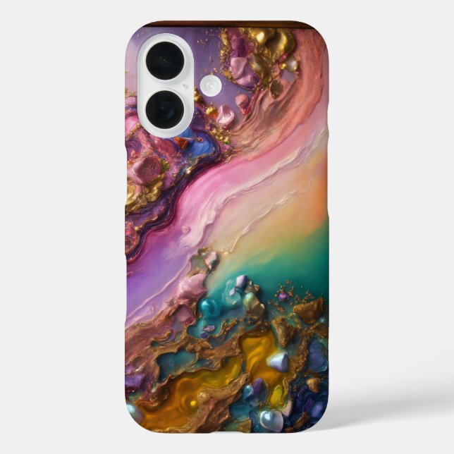 Coque Pour iPhone 16 Abstrait Dreamscape iPhone / coque ipad (Verso)