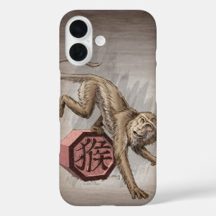 Coque Pour iPhone 16 Année du singe chinois Zodiac coque iphone d'art