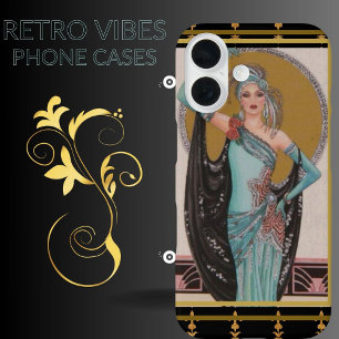 Coque Pour iPhone 16 Art Déco Mode Lady iPhone / coque ipad