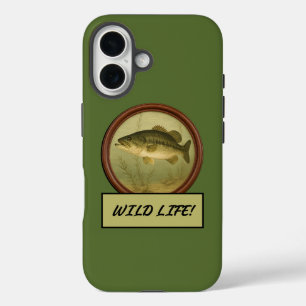 Coque Pour iPhone 16 Basse à grande bouche Olive foncé coque iphone ver