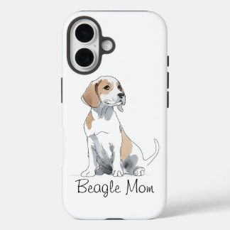 Coque Pour iPhone 16 Beagle Maman Premium iPhone 16 Coque