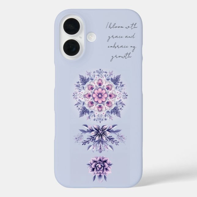 Coque Pour iPhone 16 Blooming Serenity Mandala iPhone 16 Coque (Verso)