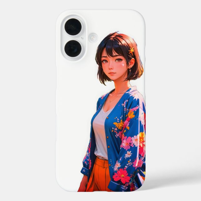 Coque Pour iPhone 16 Blossom Blue iPhone 16 Coque (Verso)