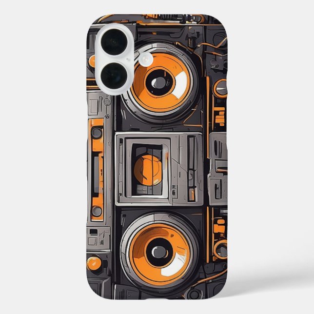 Coque Pour iPhone 16 Boombox Time Machine coque iphone (Verso)
