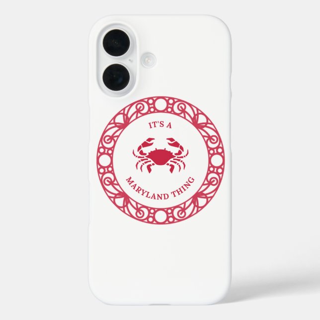 Coque Pour iPhone 16 C'EST UN MARYLAND THING (CRABS) iPhone / coque ipa (Verso)