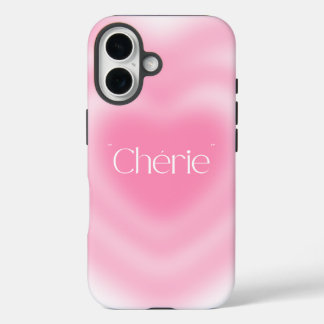 Coque Pour iPhone 16 Cherie Pink Heart Coque iphone | Esthétique rose
