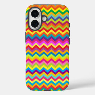 Coque Pour iPhone 16 Chevron zigzag motif iPhone 6 coque multicolore