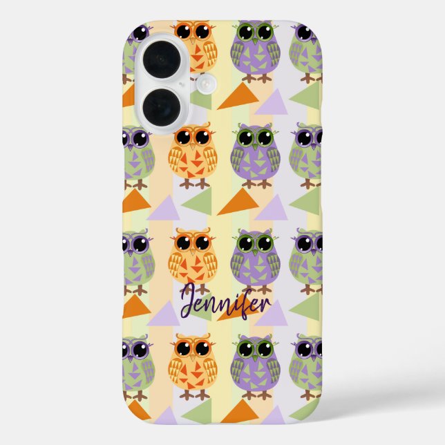 Coque Pour iPhone 16 Chouette Motif Mignonne Coque-Mate Iphone 16 coque (Verso)