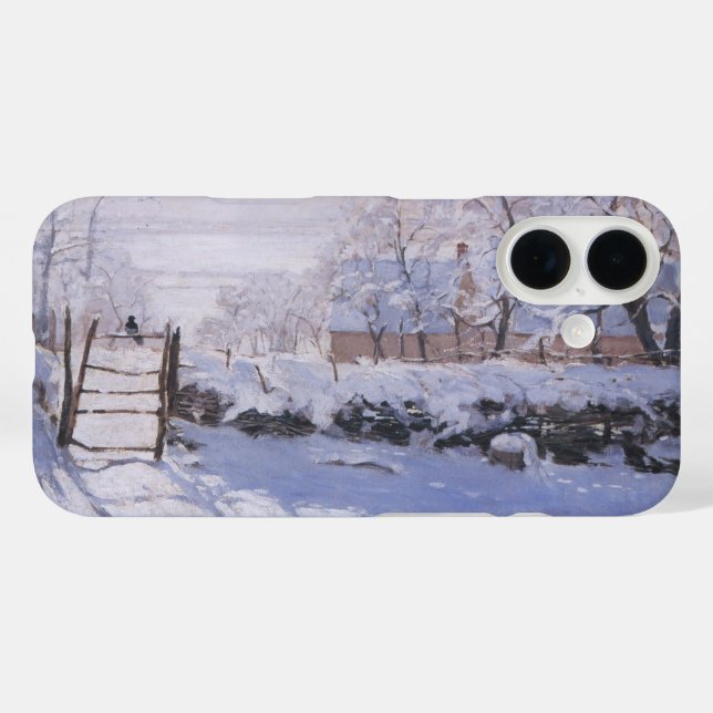 Coque Pour iPhone 16 Claude Monet The Magpie Winter coque iphone Bird (Verso (horizontal))