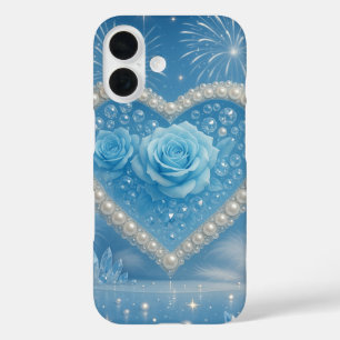 Coque Pour iPhone 16 Coeur des perles et coque iphone Rose bleu - Fanta