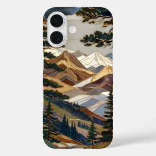 Coque Pour iPhone 16 Coque de téléphone iPhone Nature Mountain Dessin d