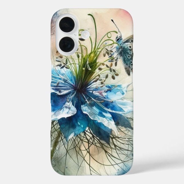 Coque Pour iPhone 16 coque Iphone 16 bleu barbeau (Verso)
