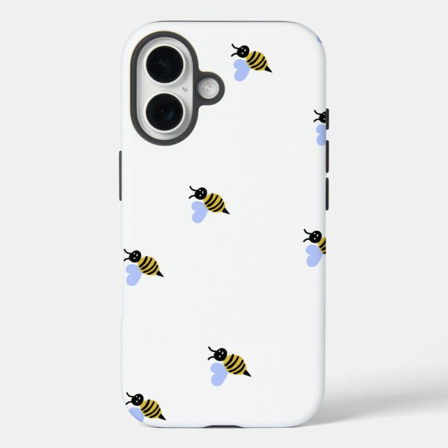 Coque Pour iPhone 16 Coque iPhone à motif d'abeille mignonne – Minimali (Verso)