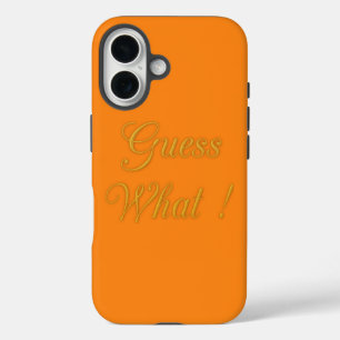 Coque Pour iPhone 16 Coque iphone blanc arrière - plan orange brillant