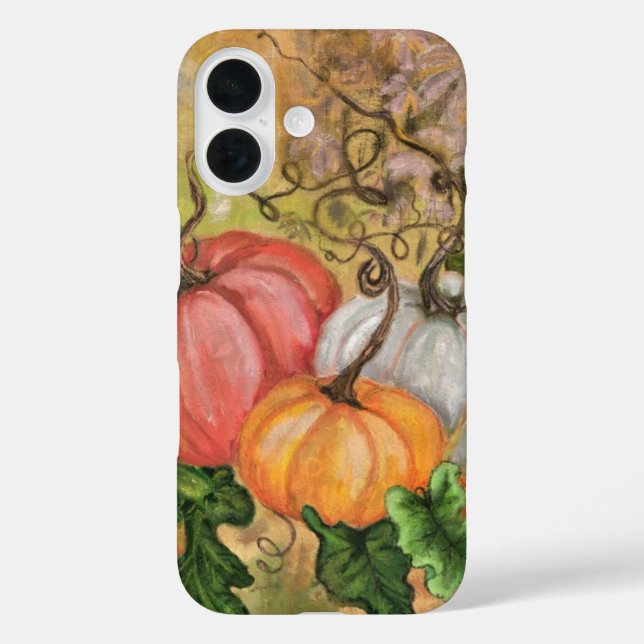 Coque Pour iPhone 16 Coque iphone Citrouille aquarelle (Verso)