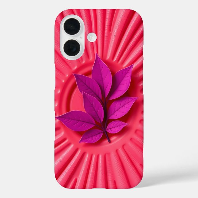 Coque Pour iPhone 16 Coque iphone Coque-Mate d'argent métallique Fuchsi (Verso)