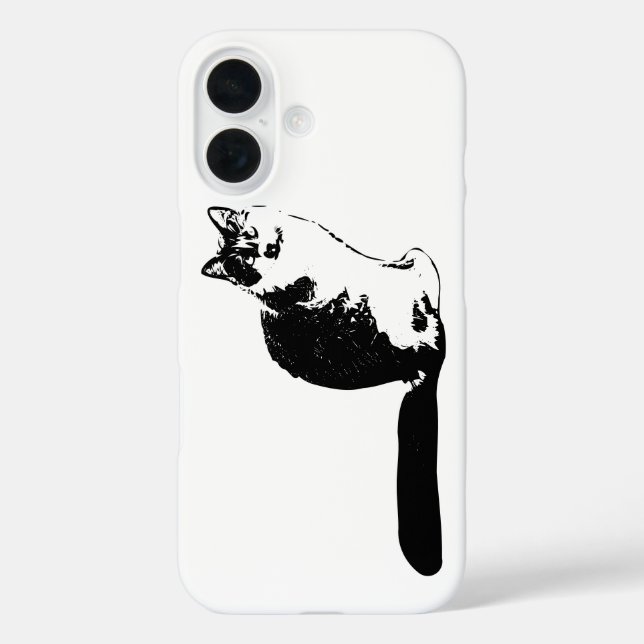Coque Pour iPhone 16 Coque iphone de chats modernes à long rayon (Verso)
