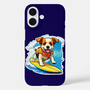 Coque Pour iPhone 16 Coque iphone de chiens de surf